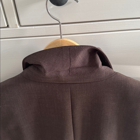Vintage Wool and Spandex Blend Brown One Button Talbots Blazer Fully Lined Sz 12 - Picture 7 of 11